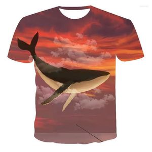 Herren-T-Shirts, Produkt-Shirt für Herren, hochwertiges Damen-T-Shirt mit Wal-Ölgemälde, 3D-Druck