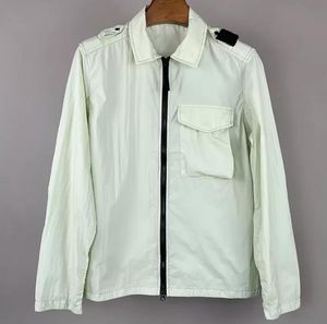 Jaqueta masculina de luz sólida de verão com zíper, casaco de lapela, solto, casual, ao ar livre, casal, camisa estilo epaulet, casacos masculinos a01