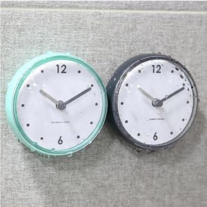 Wall Clocks Bathroom Waterproof Kitchen Clock SuctionCup Shower Timer Decor For Tiny Toilet Smooth Surfaces Mirror Glass