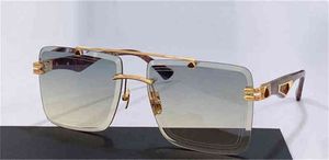 AAA Fashion Design Solglasögon Konstnären I Exducite Square Cut Lens K Gold Frame High-End Generous Style Outdoor UV400 Protective