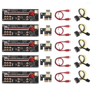 Bilgisayar Kabloları 5/10 PCS PCIE RISER 016 VER016 PCI Express X16 GPU USB3.0 Uzatma Kablosu BTC Miner için 6pin Sıcaklık Voltajı