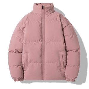 メンズダウンパーカーピンクパフジャケットメン秋の冬の綿パッド濃厚暖かいスタンドカラー風のカジュアルコート多くの色220901