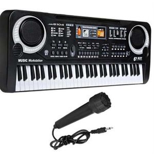 Musical Toys Portable 61 Keys Electronic Piano Keyboard With Microphone Musical Educational Kids Toy Gift For Boys Girls180o