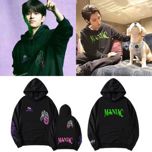 メンズフーディーズスウェットシャツkpop stray kids maniac north manic world tourコンサートオフィシャル同じモデルパーカーユニセックスカジュアルプルオーバーコート220902