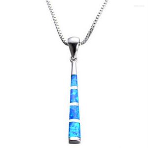 Pendant Necklaces Ephalus Simple Baseball Bat 2022 Opal Natural Stone Necklace Couple Promise Reiki Girl Original Silver Jewelry