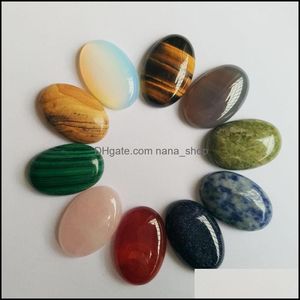 Stein Verschiedene Natursteine Oval Flache Basis Cab Cabochon Zystal Lose Perlen Für Halskette Ohrringe Schmuck Kleidung Acce Dhseller2010 Dhhl5