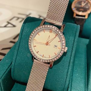 Diamond Women Watches Top Brand Luksusowy projektant Watch 32 mm Lady Wristwatches dla kobiet stal nierdzewna Waterproof Orologio di Lusso Birthday Christmas Gift