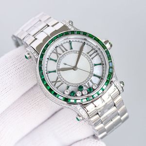 Kadınlar Diamond Dial 2892 Hareketli Paslanmaz Çelik Kayış Safir Su Geçirmez Montre De Luxe 36mm Moda Kol saati