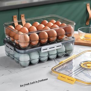 Storage Bottles Egg Holders Stackable Refrigerator Organizer Bins Clear Plastic Trays Kitchen Accessories