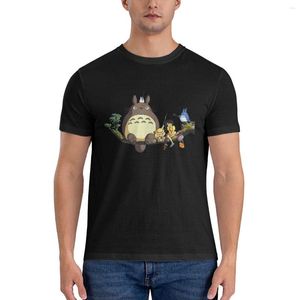 Erkek Tişörtleri Totoro Üç Arkadaş Erkek Kadınlar Vintage Tee Fil Kısa Kollu O Boyun T-Shirts Saf Pamuk Arriv Giyim