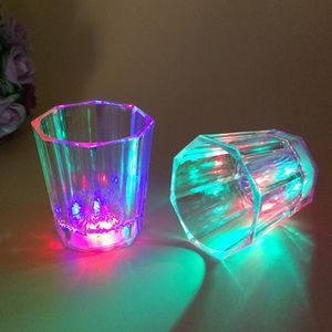 Creative Wine Glasses small star anise LED luminous cups bar wedding flashing gift colorful cup LK265