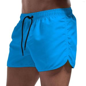 Herr shorts 15 färger herrar badkläder solida badstammar sommarstrandbräda med fickor snabb torr löpning surfing simning