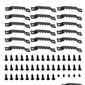 Hooks Rails Hooks Rails 150Pcs Serrated Creative Single Hole Picture Frame Hangers Holders With 300Pcs Screwsblack231O Drop Delive Dhhm8