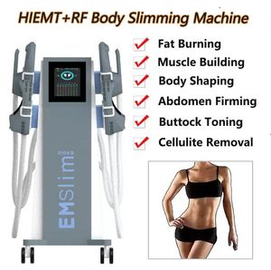 12 Tesla Electro Magnetic Slimming Muscle Stimulation 4 HANDLAR RF Muskelbyggnad Slim Machine Body Sculpting Burn Fat Borttagning