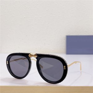 Novos óculos de sol da moda 0307 piloto dobrável com armação de diamante de cristal verão avant-garde estilo popular lente uv400 qualidade superior