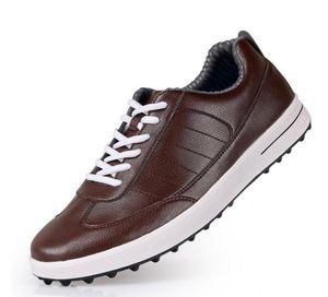 Wholesale mens golf resale online - Men Golf Shoes Genuine Leather Breathable Ultra Light Brown Waterproof Snea