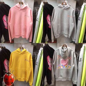 Men's Hoodies Sweatshirts Big Pink Book Heart Hoodie Goodboys XOXOGOODBOY Sweatshirts Men Women High Quality Fleece Small Colorful Heart Hooded Pullover T220901