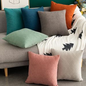 Poduszka aksamitna tkanina pokrywka solidna skrzynia koloru poduszka dekoracyjna sofa sofa łóżko salon biuro dekoracje do rzucania poduszki
