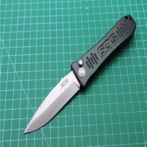 Wholesale sog open knife resale online - SOG Saugter Elite AUTO OPEN Folding Knives Aluminum alloy Handle D2 Blade Camping Outdoor Tool fruit knife2901