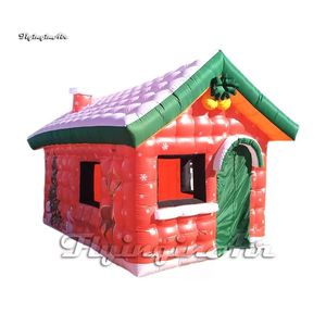Playhouse Outdoor Рождественские украшения персонализированные надувные палатки 6м Red House Blow Up Village Cottage с индивидуальной печатью на Новый год