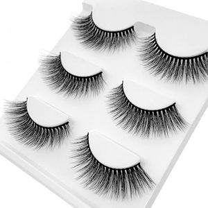 Multilayer Thick False Eyelashes Naturally Soft and Delicate Hand Made Reusable Full Strip Fake Lashes Curly Crisscross Eyelash Extensions Eyes Makeup DHL