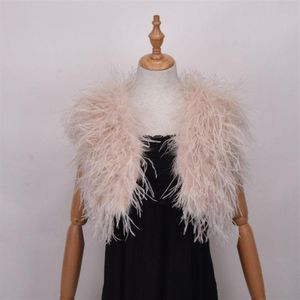 Scarves Blush Pink Ostrich Feather BRIDAL Fur For Lady Women Evening Gown Wedding Dress Bridesmaid Wrap ShawlsScarves275y