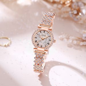 Donne alla moda Designer di orologi da polso affascinanti Designer Quartz Diamond glitter orologi in acciaio inossidabile orologio da polso RELOJES DE LUJO per femmina di alta qualità