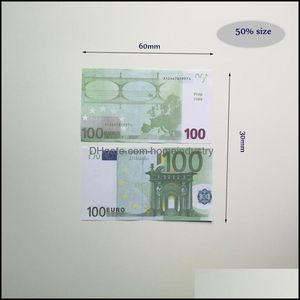 Inne świąteczne materiały imprezowe 2022 Nowy fałszywy banknot pieniądze 5 20 50 100 200 200 DOLAR EURO EURS REALISTYCZNE PROPATY ZABAWKIE