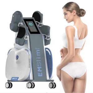 Uso clinico HI-EMT dimagrante EMS forza muscolare sollevamento del sedere Stimolatore muscolare elettromagnetico Perdita di peso 4 Maniglie Forma del corpo con attrezzatura RF e cuscino