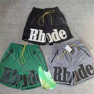 Best Quality RHUDE Shorts Men Women 1 1 High Quality Cotton RHUDE Drawstring Zipper Short Men Casual Shorts RD22