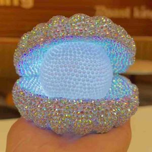 Декоративные предметы фигурки Shell Night Light All Swinestones Big Pearl Oyster Figure