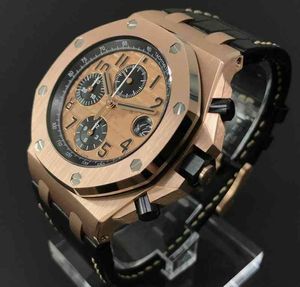 Luxury Mens Mechanical Watch zegarki Wzysek wysokiej jakości 18K Rose Gold Ruch Ruch
