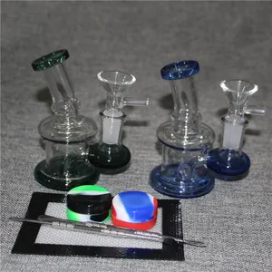 Heady Glass Bongs Hookahs Tubulações de Água Oil Dab Rigs 14 Feminino com Tigela ou Quartz Banger Silicone Container Mat Dabber Tool