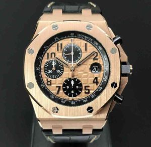 고급 남성 기계식 시계 손목 시계 고품질 오프 쇼어 18K 로즈 골드 운동 손목 스포츠 날짜 ES 스위스 ES 브랜드 손목 시계