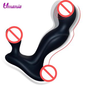 Massaggiatori di giocattoli sessuali Massaggiatore prostatico in silicone ricaricabile USB per uomo Vibratore anale impermeabile anale gay Punto G maschio Vibe anale