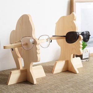 Haken Holz Gläser Display Regal Holz Sonnenbrille Halterung Schrank Frau Mann Für Brillengestell Requisiten Dekorative Tropfen