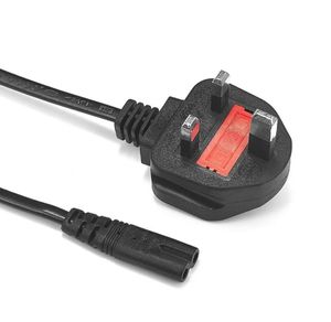 BS power cables C7 Figure 8 Female 3 prong UK Plug AC Power Cable Lead Cord Adapter 1.5m/5ft 1m