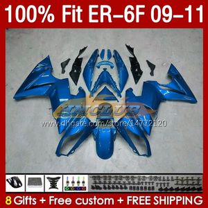 OEM Fairings Zestaw dla Kawasaki Ninja 650R ER 6 F 650 R ER6F 09 10 11 Body 149NO.25 ER-6 F ER 6F ER-6F Bodywork ER6 F 2009 2011 2011 650-R 09-11 Wtryska Forma Fairing Metal Blue Blue Blue Blue Blue Blue Blue Blue Metal Niebieski