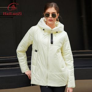 Women Down Parkas Hailuozi Spring Autumn Kurtka damska swobodna żeńska pikowana l5xl płaszcz z kapturem Krótkie ubrania Kobiety Windproof Parkas 7055 220902