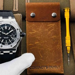 Luxury Mens Mechanical Watch JF feinstahl fein polierter harter Mann Automatische Schweizer Es Brand Armbanduhr