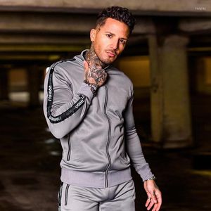 Men's Tracksuits Men's Tracksuit Men Set Polyester Slim Fit Sweat Suits Mens Jogger Sets Coats And Pants For