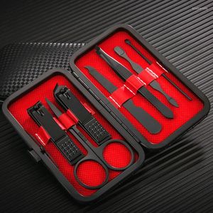 Kits de nail art 7 pçs/set Manicure Clippers Pedicure Set Portátil Travel Hygiene Kit Ferramenta de Cortador de Aço Inoxidável