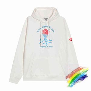 Мужские толстовок толстовок Jaket hoodie pria wanita kualitas tinggi kaus kain berat baru hoodie gambar cetak mawar cav empt bertudung t220901