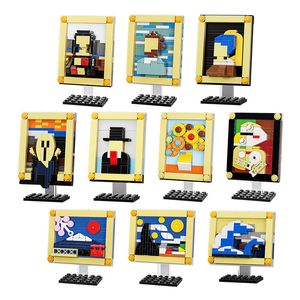 Blocks World World Famous Classic Painting Van Gogh Moc Conjuntos de modelos Kits de construção criativos infantil infantil infantil tijolos de arte decoração de casa 220902