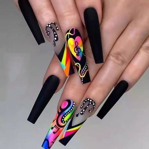 Press on nails luxury wholesale fake nail Ballet A's colorful score shows temperament European and American long wear armor Removable false nail