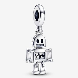 Bestie Bot Robot Dangle Charm 925 sterling silver Pandora Pendants Moments women for Christmas Day fit Charms beads Bracelets Jewelry 792250C01 Andy Jewel