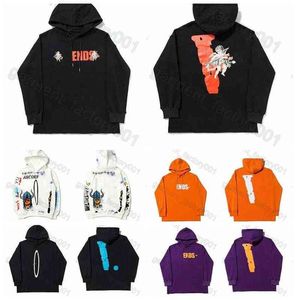 Mens big v Hip Hop Stylist Hoodies High Quality Long Sleeve vlones Hoodie Men Women Sweatshirts ow of pa white hoodies tshirts shoes bags