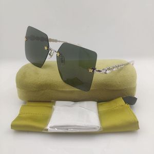 Sunglasses Party Diamond Sale Rimless Shield Women Brand Designer Steampunk Sun Glasses