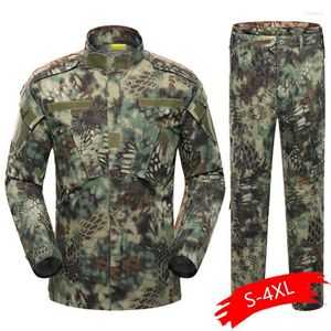 Tute da uomo 5 colori Uomo Esercito Uniforme militare Tuta tattica ACU Forze speciali Combattimento Camicia Cappotto Pantalone Set Camouflage Militar