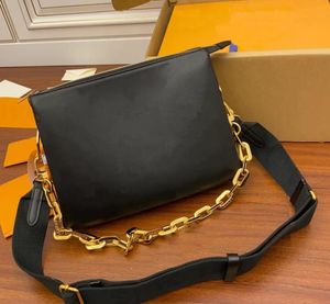 2023 Luxurys Fashion Coussin Women Designers Bag حقيبة من جلد العجل الأصلي سلسلة محفظة محفظة Crossbody حقيبة شاولر أكياس لويزتيس Viutonitys